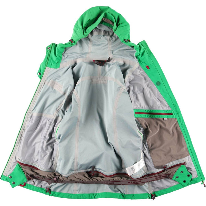Mammut Mountain Parka Shell Jacket, Women's Size M polyamide green type Vintage Second Hand