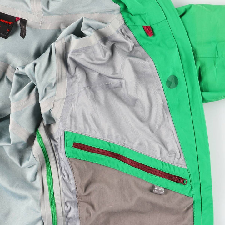 Mammut Mountain Parka Shell Jacket, Women's Size M polyamide green type Vintage Second Hand