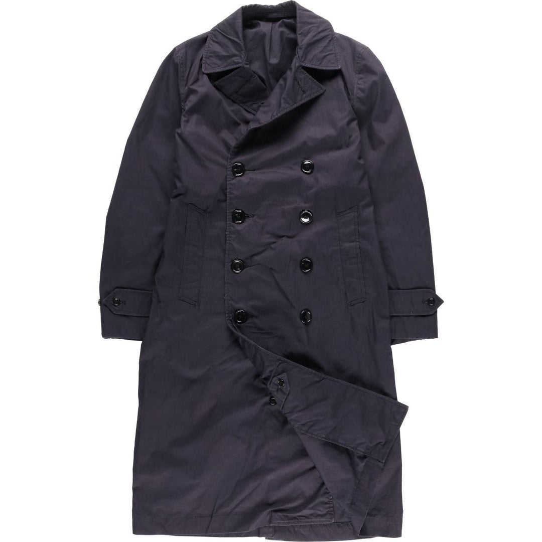 Vintage 1960'S Military Trench Coat, Small (34-36), Men's Size S unclear navy blue type Vintage Second Hand