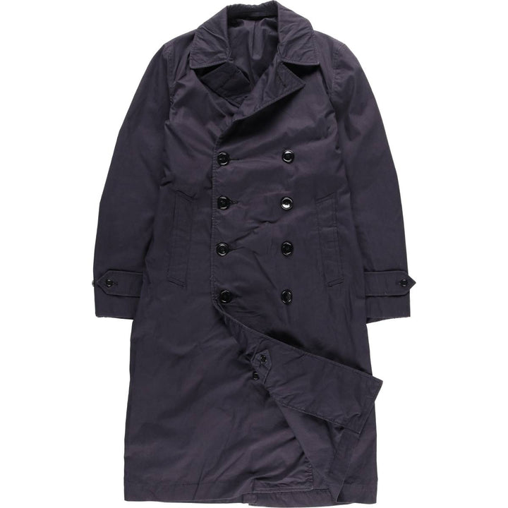 Vintage 1960'S Military Trench Coat, Small (34-36), Men's Size S unclear navy blue type Vintage Second Hand