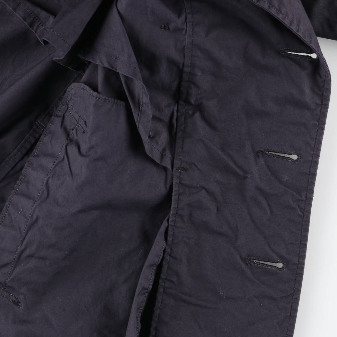 Vintage 1960'S Military Trench Coat, Small (34-36), Men's Size S unclear navy blue type Vintage Second Hand