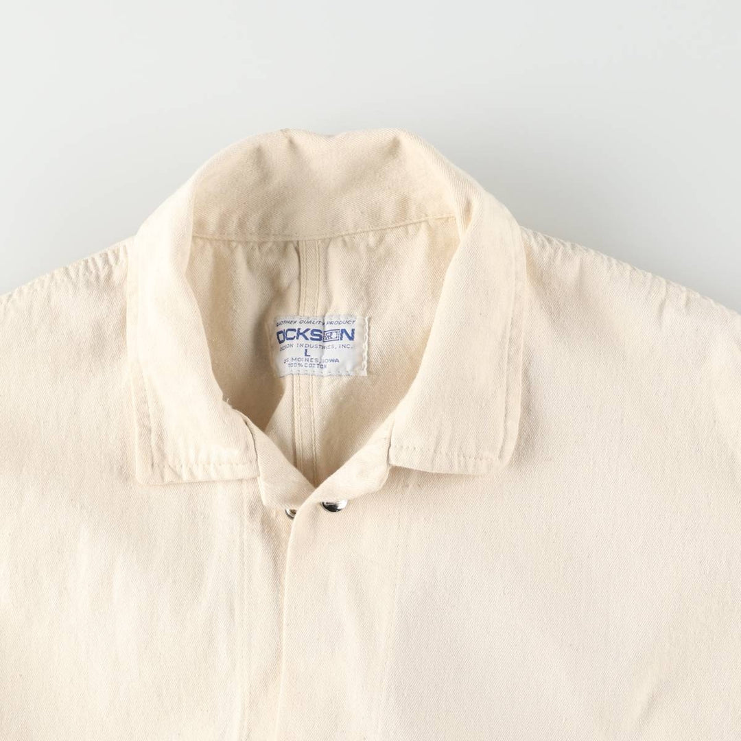 DICKSON Work Coat/Shop Coat, Men's Size L cotton unbleached Vintage Second Hand
