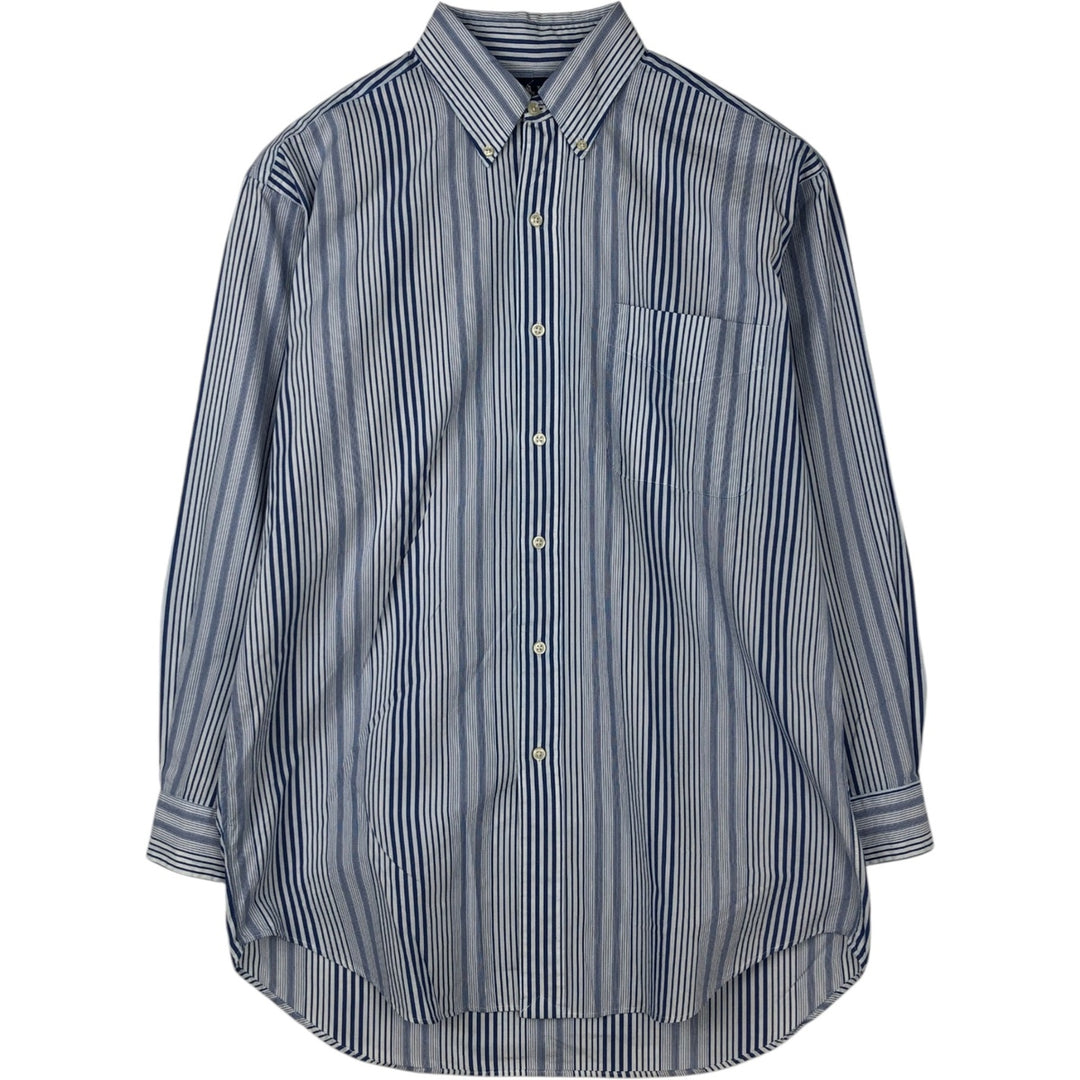 Ralph Lauren BLAKE Multi-Stripe Long Sleeve Button-Down Striped Shirt, Men's M cotton white type Vintage Second Hand