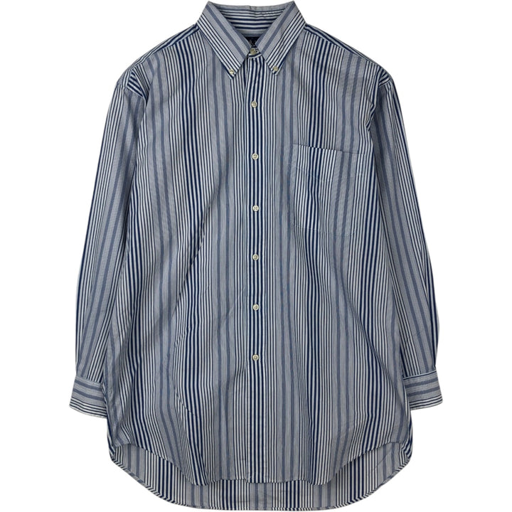 Ralph Lauren BLAKE Multi-Stripe Long Sleeve Button-Down Striped Shirt, Men's M cotton white type Vintage Second Hand