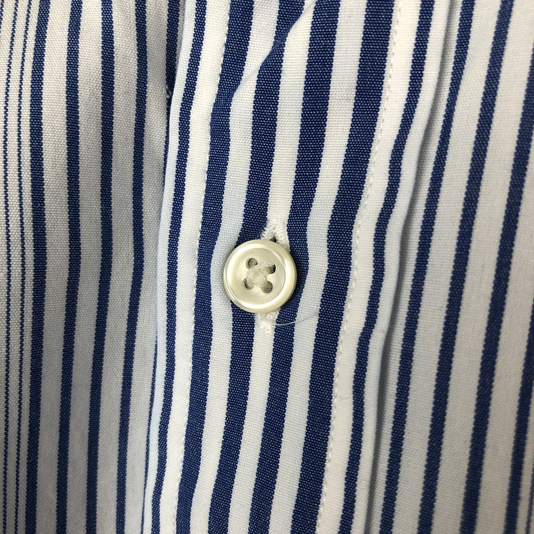 Ralph Lauren BLAKE Multi-Stripe Long Sleeve Button-Down Striped Shirt, Men's M cotton white type Vintage Second Hand