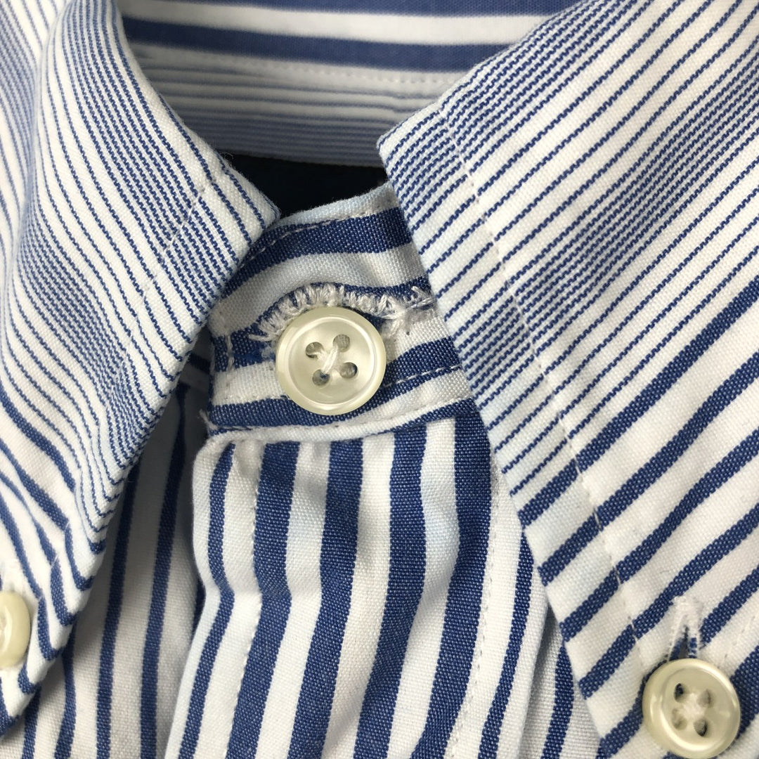 Ralph Lauren BLAKE Multi-Stripe Long Sleeve Button-Down Striped Shirt, Men's M cotton white type Vintage Second Hand