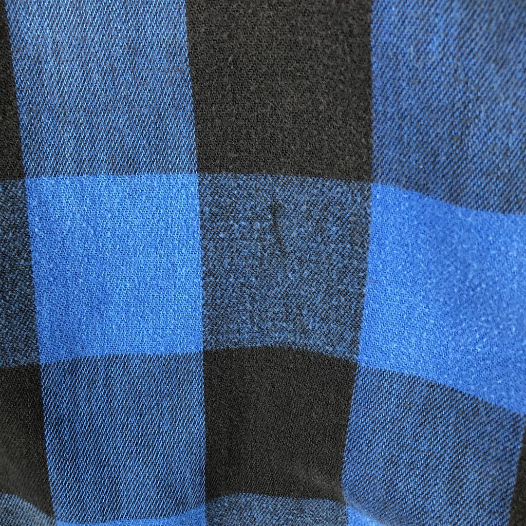 90'S Vintage Eddie Bauer Long Sleeve Flannel Check Shirt, Men's Size XL cotton blue type Vintage Second Hand
