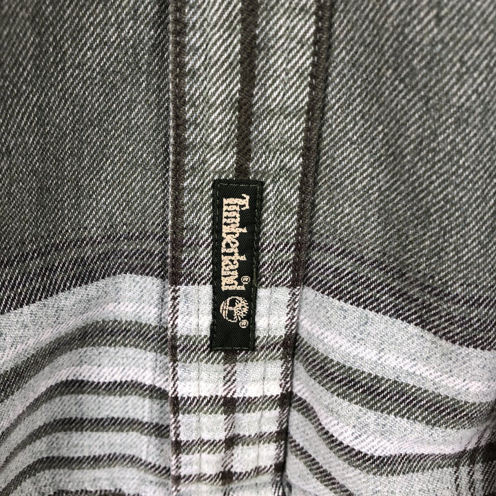 Vintage 90'S Timberland Lightflannel Check Shirt, Men's Size Medium, Long Sleeve unclear Khaki type sage green Vintage Second Hand