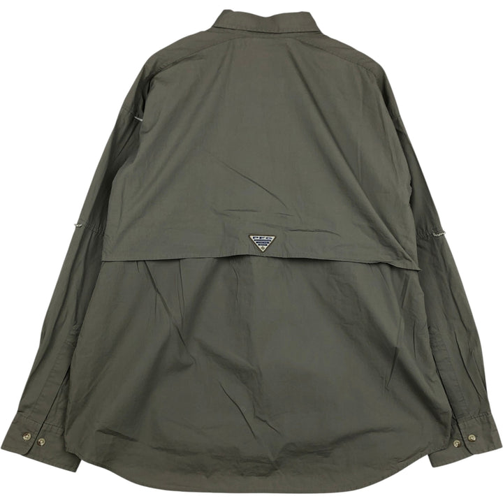 Columbia PFG Long Sleeve Fishing Shirt (Men's XL) from the 2000s cotton Khaki type Vintage Second Hand