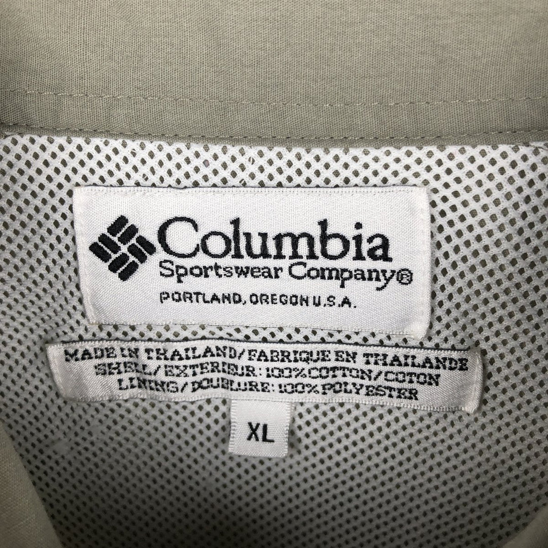 Columbia PFG Long Sleeve Fishing Shirt (Men's XL) from the 2000s cotton Khaki type Vintage Second Hand