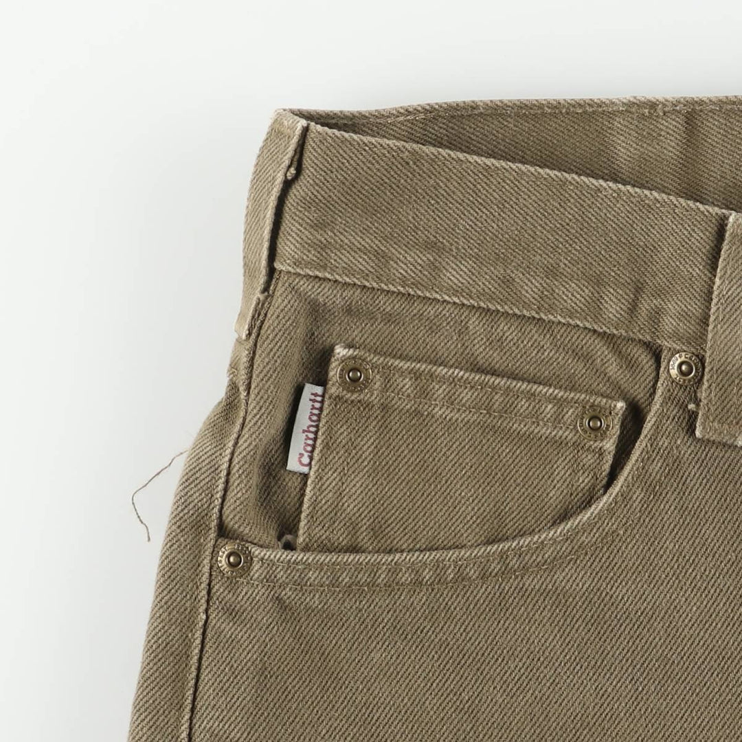 Carhartt Tapered Denim Pants for Men, W36 cotton brown type Vintage Second Hand