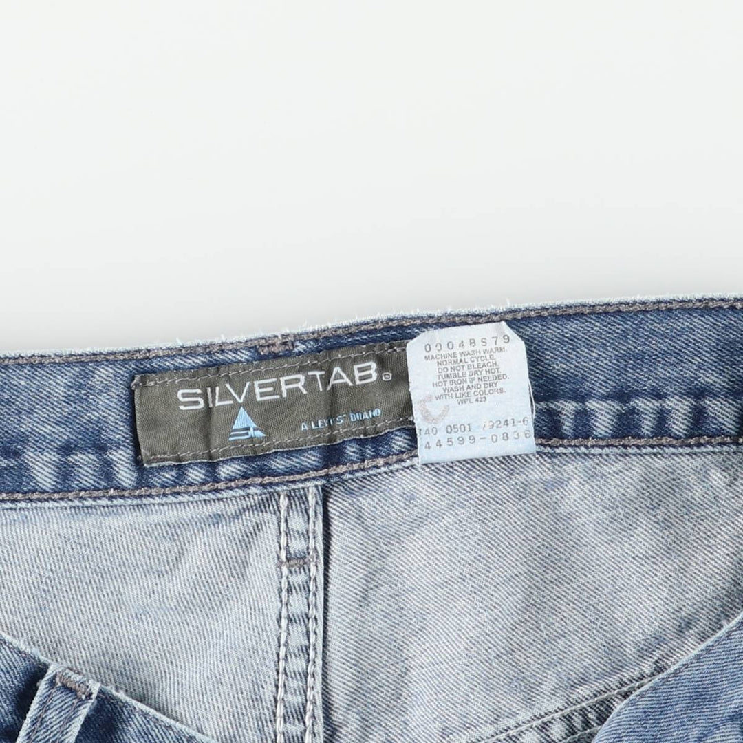 00'S Levi's SILVER TAB Silver Tab BAGGY FIT Tapered Denim Pants Men's w36 equivalent cotton Blue type light blue Vintage Second Hand