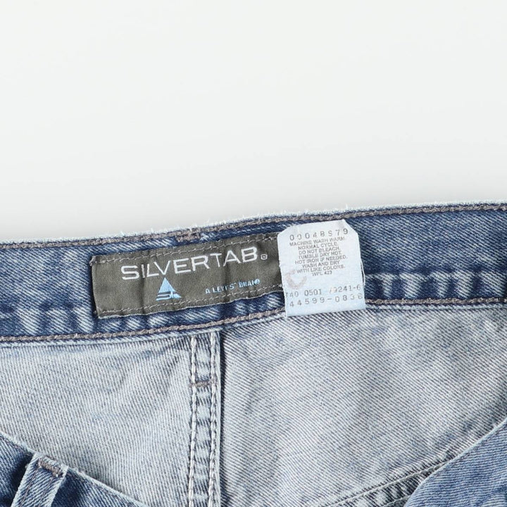 00'S Levi's SILVER TAB Silver Tab BAGGY FIT Tapered Denim Pants Men's w36 equivalent cotton Blue type light blue Vintage Second Hand