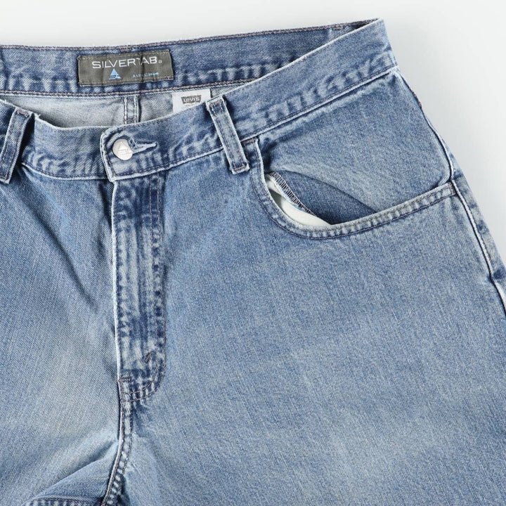 00'S Levi's SILVER TAB Silver Tab BAGGY FIT Tapered Denim Pants Men's w36 equivalent cotton Blue type light blue Vintage Second Hand