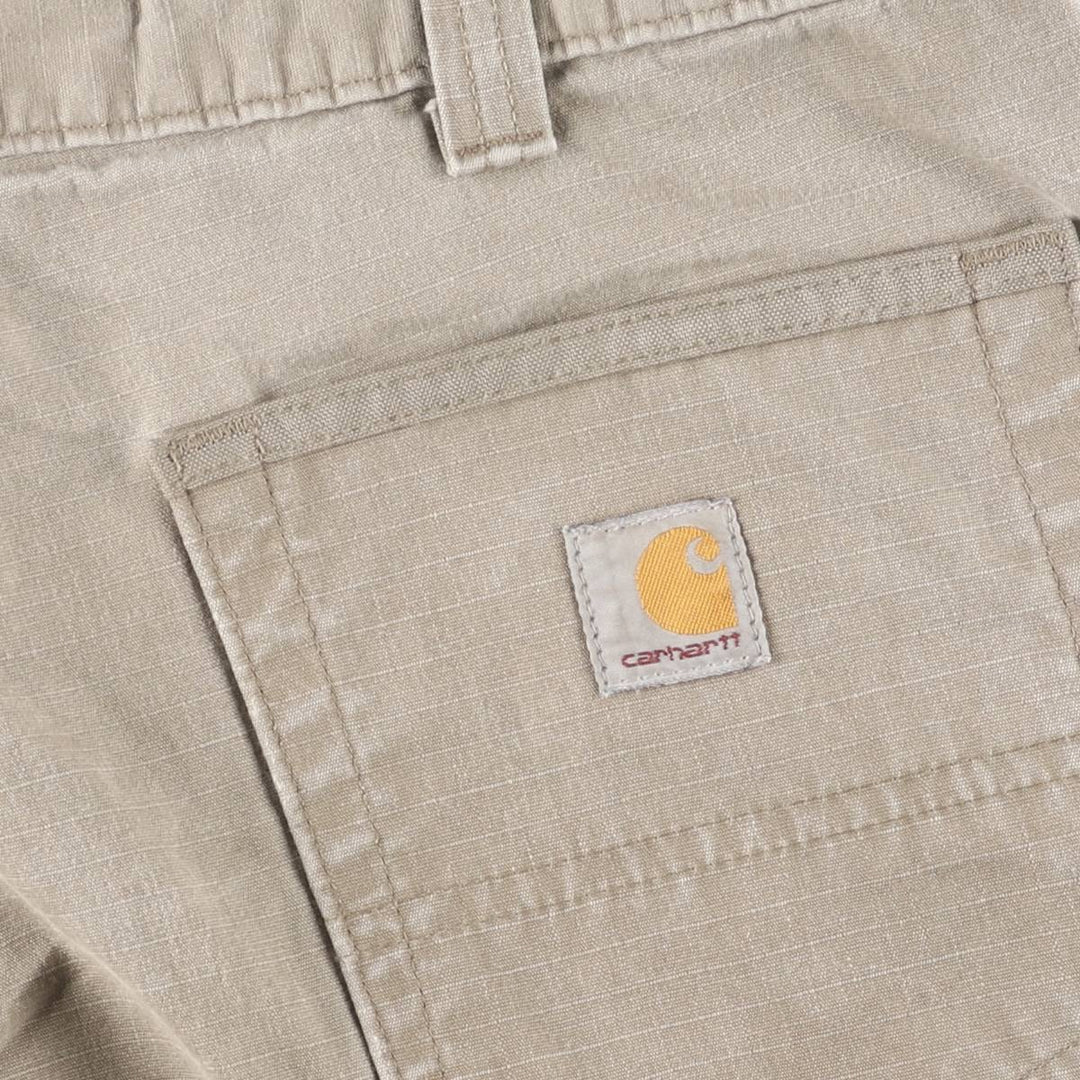 Carhartt Relaxed Fit Ripstop Work Pants, Men's, Size W37 cotton Khaki type Vintage Second Hand