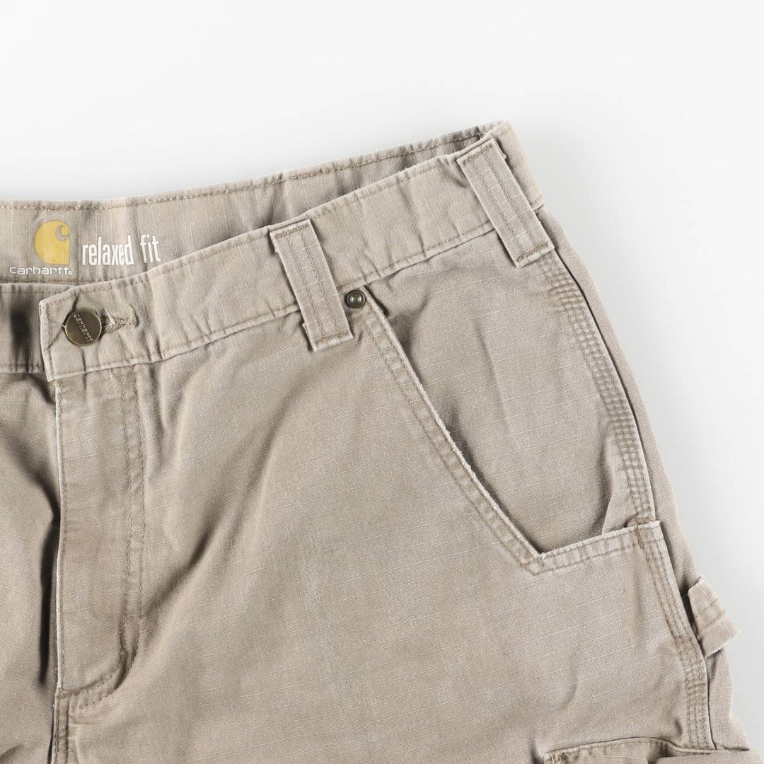 Carhartt Relaxed Fit Ripstop Work Pants, Men's, Size W37 cotton Khaki type Vintage Second Hand