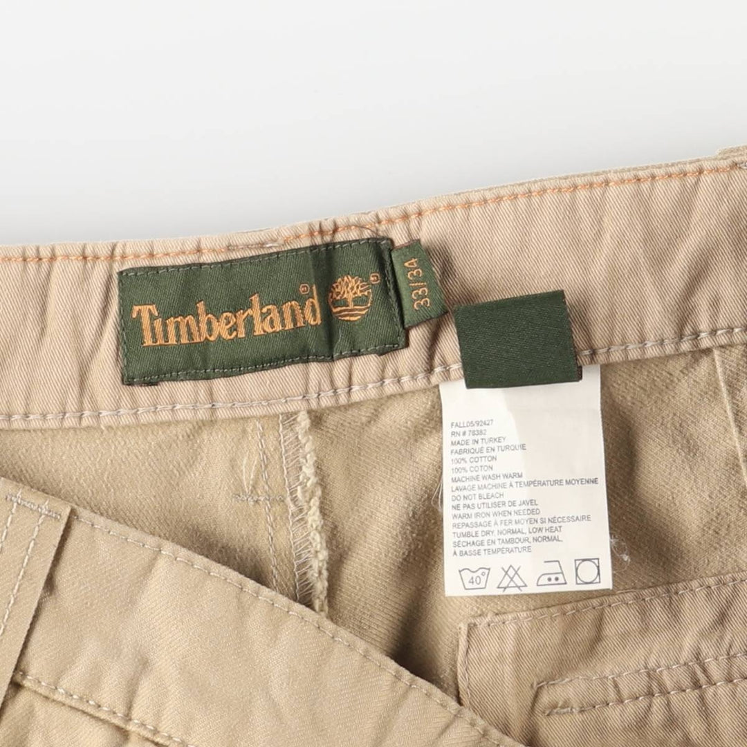 Timberland Men's Cargo Pants, Size W35 linen Beige type Vintage Second Hand