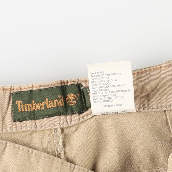 Timberland Men's Cargo Pants, Size W35 linen Beige type Vintage Second Hand