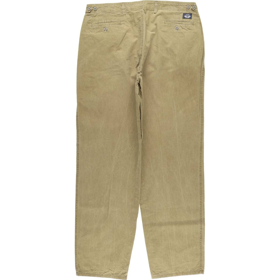 90'S Dockers/Levi's Two-Pleat Cotton Pants, Made in USA, Men's Size W37 (approx.), Vintage cotton Khaki type Vintage Second Hand