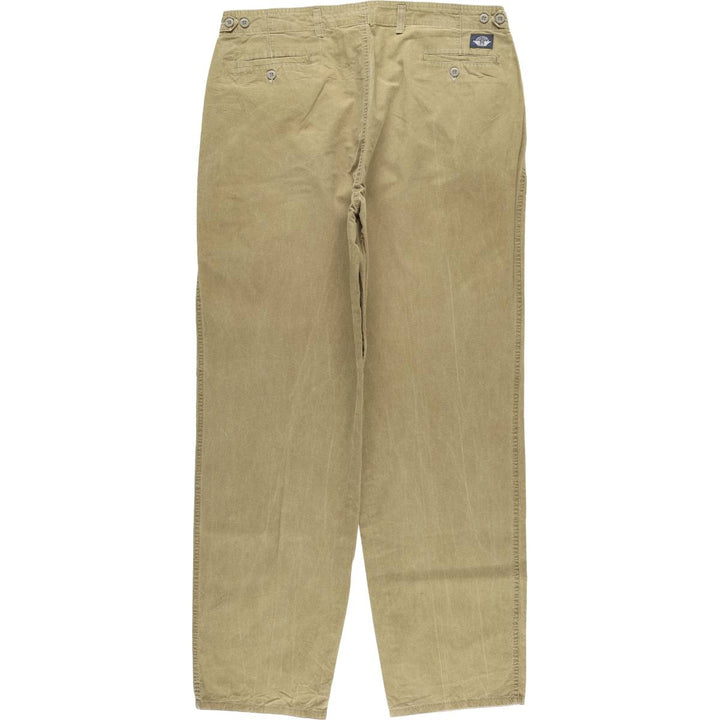 90'S Dockers/Levi's Two-Pleat Cotton Pants, Made in USA, Men's Size W37 (approx.), Vintage cotton Khaki type Vintage Second Hand