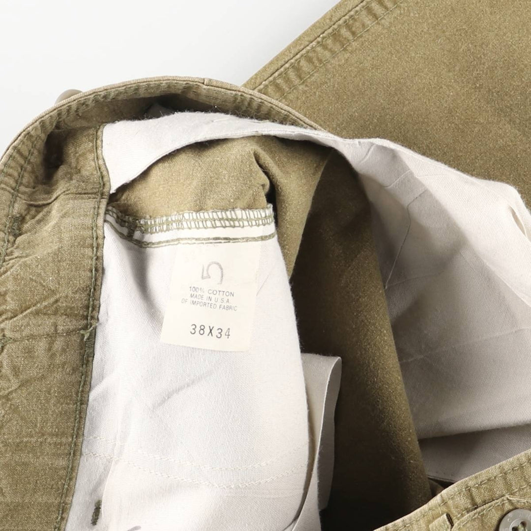 90'S Dockers/Levi's Two-Pleat Cotton Pants, Made in USA, Men's Size W37 (approx.), Vintage cotton Khaki type Vintage Second Hand