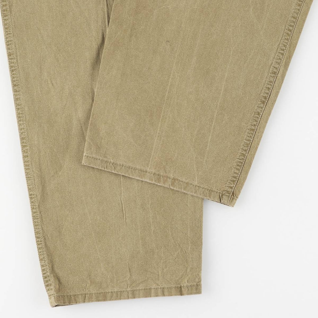 90'S Dockers/Levi's Two-Pleat Cotton Pants, Made in USA, Men's Size W37 (approx.), Vintage cotton Khaki type Vintage Second Hand