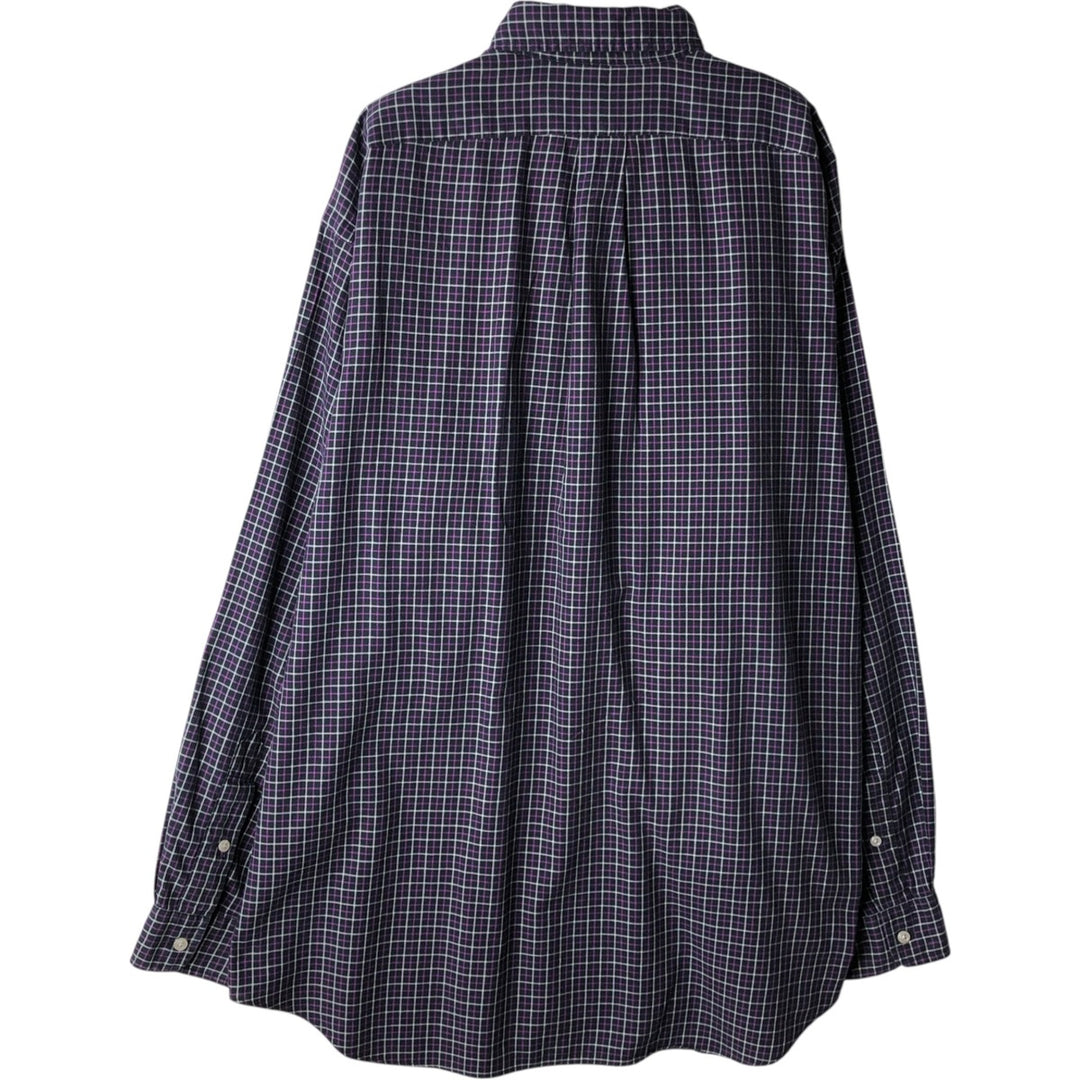 Ralph Lauren BLAKE long sleeve button down check shirt, men's XL size cotton black type Vintage Second Hand
