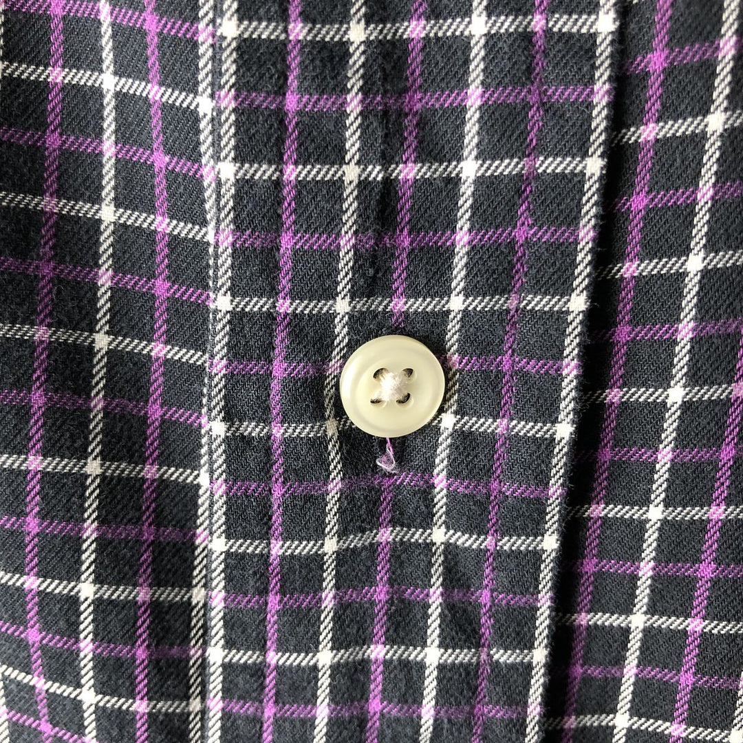 Ralph Lauren BLAKE long sleeve button down check shirt, men's XL size cotton black type Vintage Second Hand