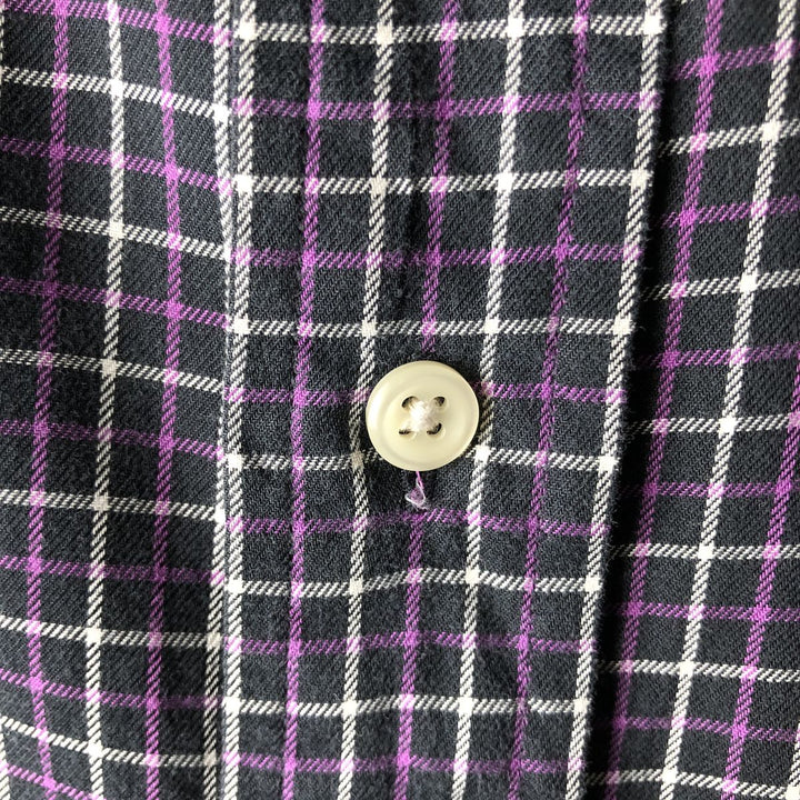 Ralph Lauren BLAKE long sleeve button down check shirt, men's XL size cotton black type Vintage Second Hand