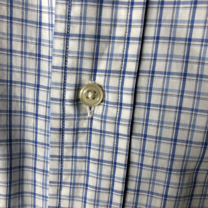 Ralph Lauren YARMOUTH Long Sleeve Button-Down Check Shirt, Men's Size L cotton white type Vintage Second Hand