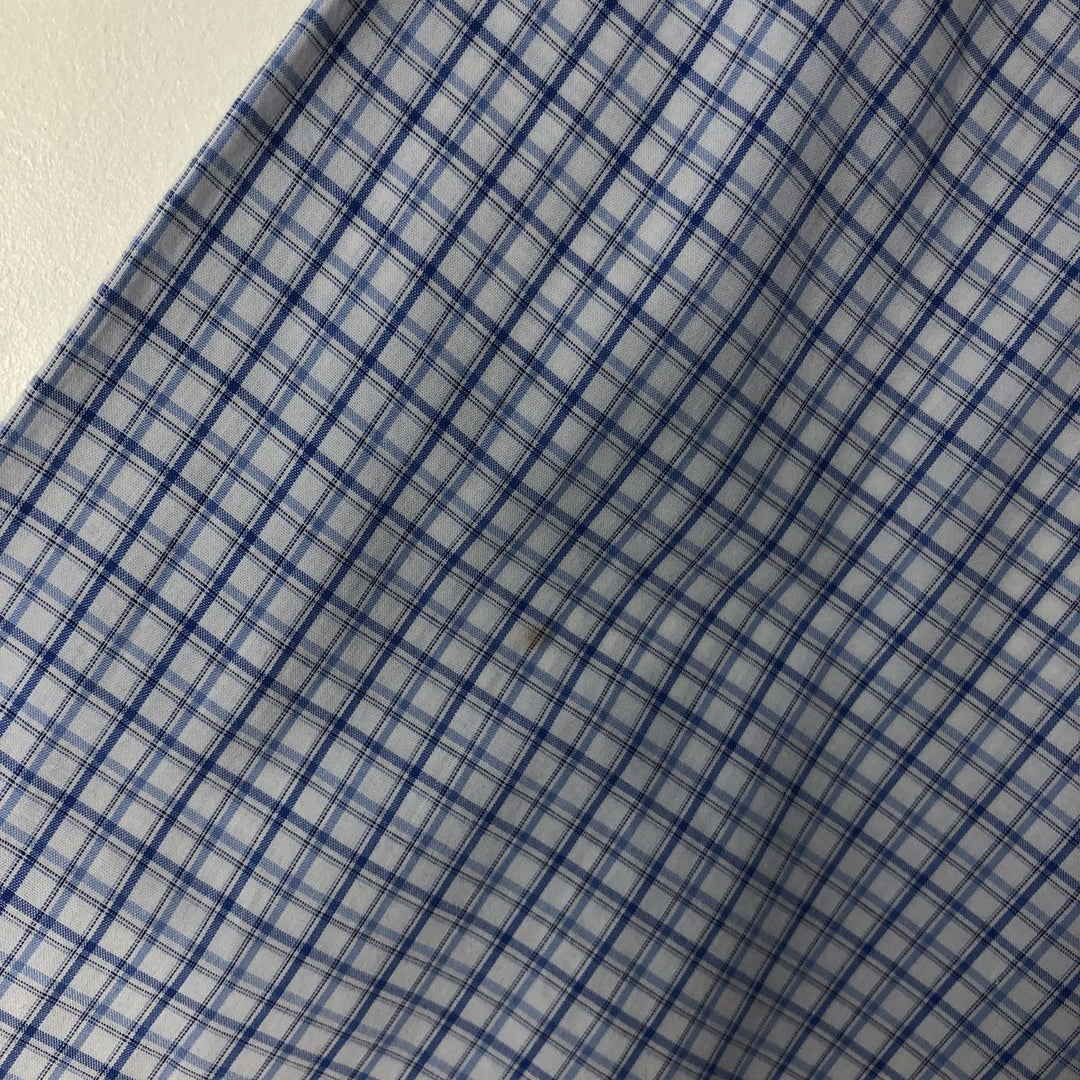 Ralph Lauren YARMOUTH Long Sleeve Button-Down Check Shirt, Men's Size L cotton white type Vintage Second Hand