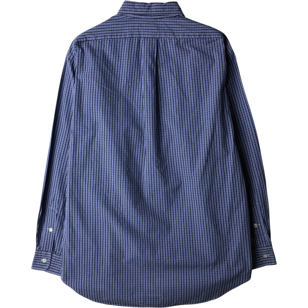 Ralph Lauren BLAKE long sleeve button down check shirt, men's size M cotton blue type Vintage Second Hand