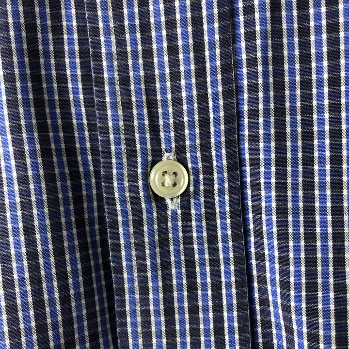 Ralph Lauren BLAKE long sleeve button down check shirt, men's size M cotton blue type Vintage Second Hand