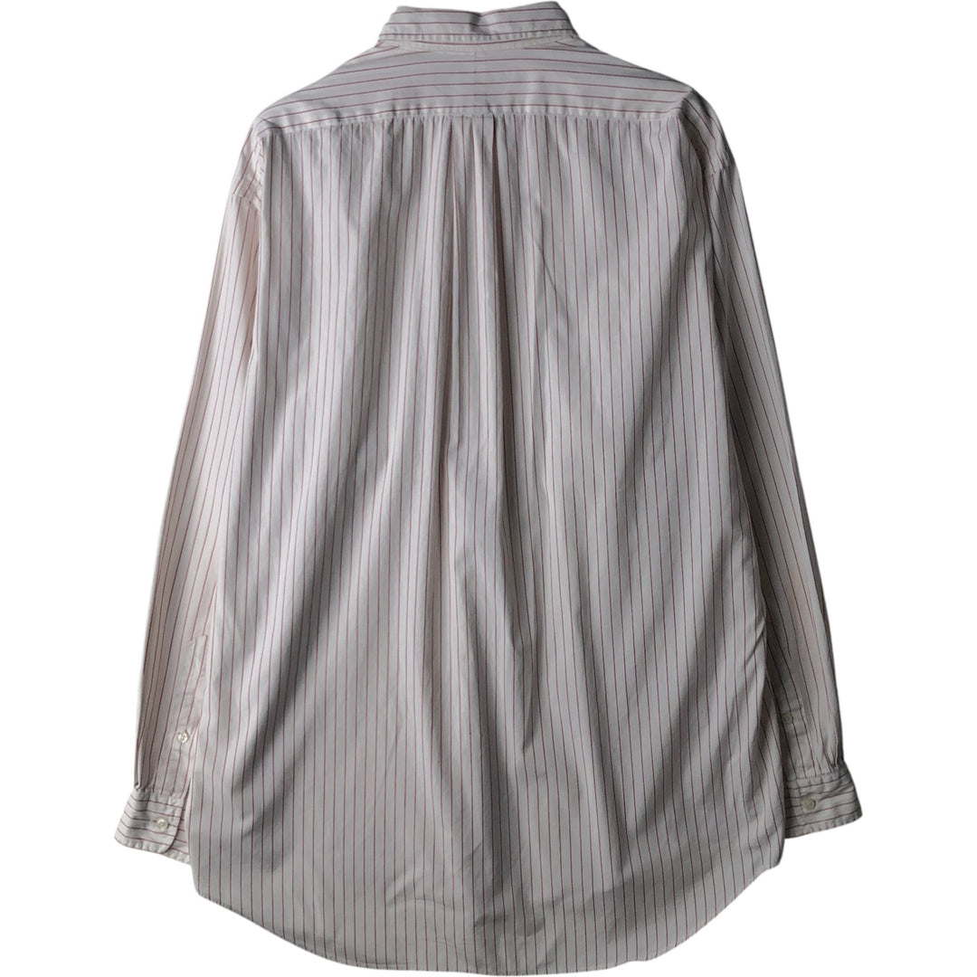 Ralph Lauren POLO by Ralph Lauren Long Sleeve Cotton Striped Shirt Men's Size L cotton pale white type Vintage Second Hand