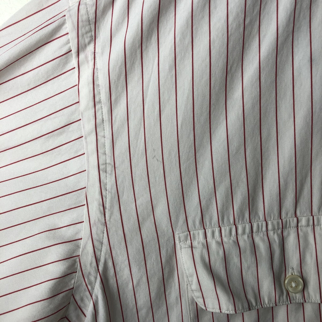 Ralph Lauren POLO by Ralph Lauren Long Sleeve Cotton Striped Shirt Men's Size L cotton pale white type Vintage Second Hand