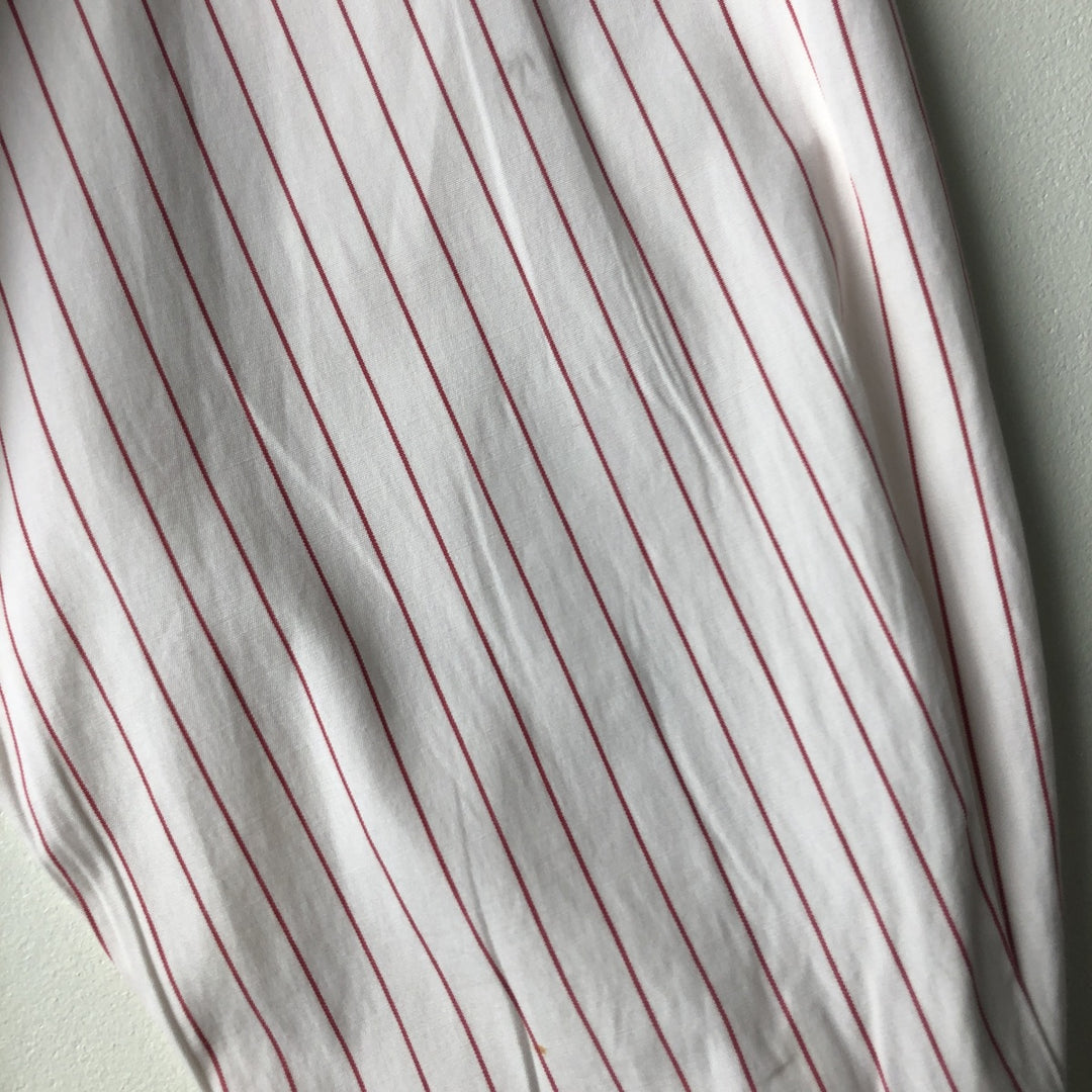 Ralph Lauren POLO by Ralph Lauren Long Sleeve Cotton Striped Shirt Men's Size L cotton pale white type Vintage Second Hand