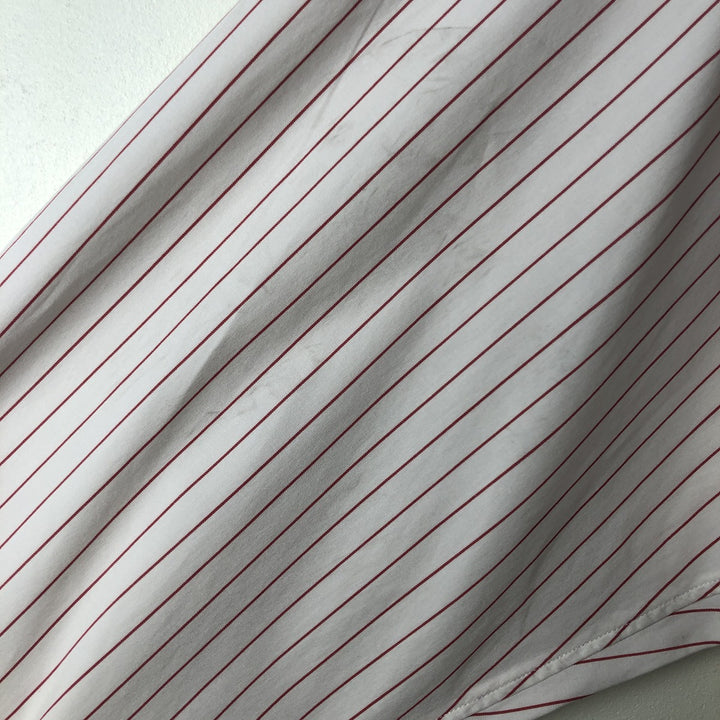 Ralph Lauren POLO by Ralph Lauren Long Sleeve Cotton Striped Shirt Men's Size L cotton pale white type Vintage Second Hand