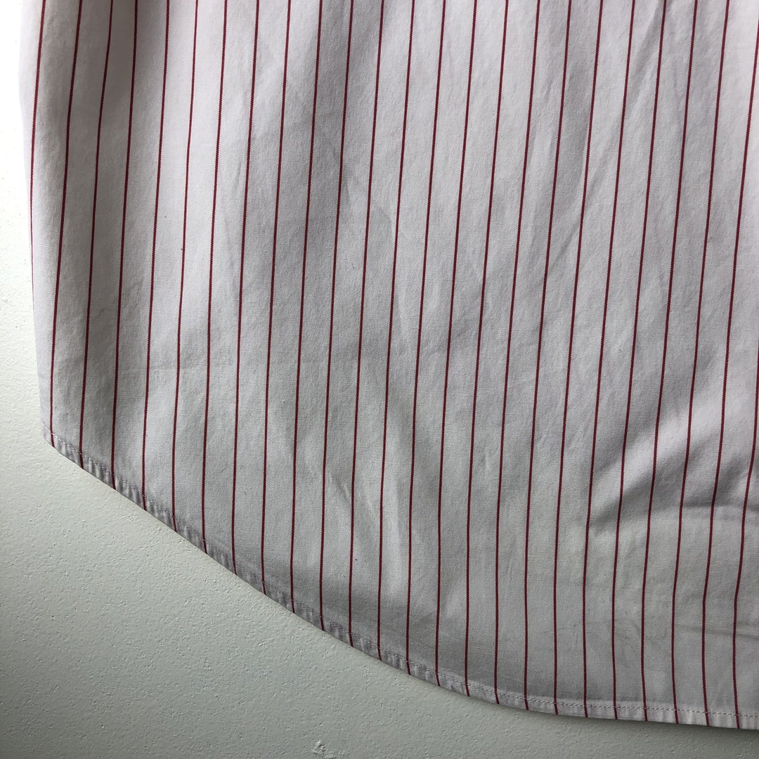 Ralph Lauren POLO by Ralph Lauren Long Sleeve Cotton Striped Shirt Men's Size L cotton pale white type Vintage Second Hand