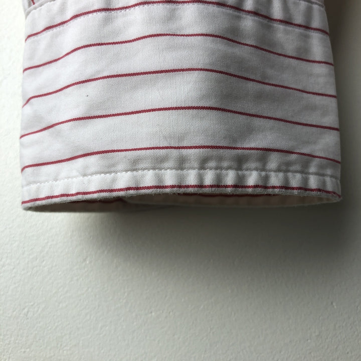 Ralph Lauren POLO by Ralph Lauren Long Sleeve Cotton Striped Shirt Men's Size L cotton pale white type Vintage Second Hand