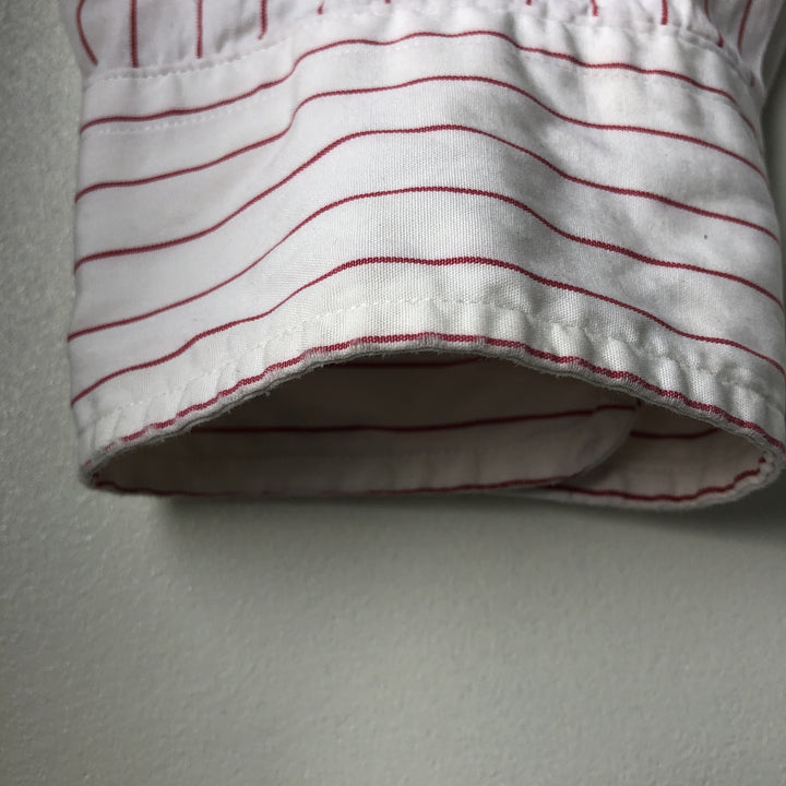 Ralph Lauren POLO by Ralph Lauren Long Sleeve Cotton Striped Shirt Men's Size L cotton pale white type Vintage Second Hand