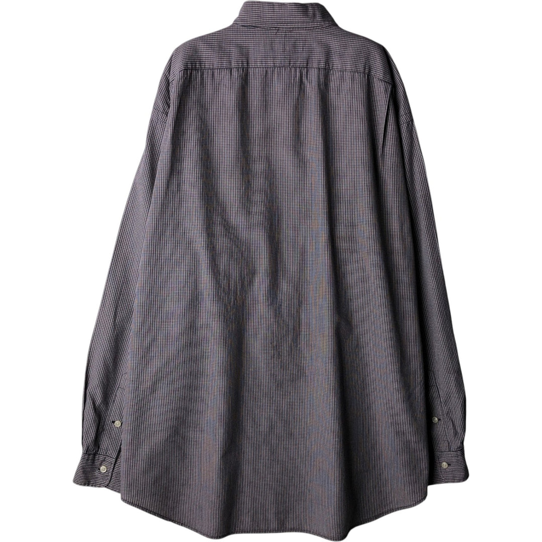 Ralph Lauren POLO by Ralph Lauren LOWELL SPORT long-sleeved cotton check shirt, men's size XL cotton black type Vintage Second Hand