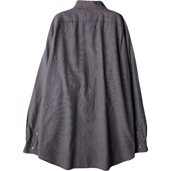 Ralph Lauren POLO by Ralph Lauren LOWELL SPORT long-sleeved cotton check shirt, men's size XL cotton black type Vintage Second Hand