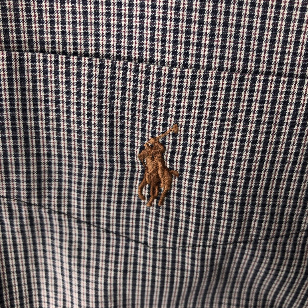 Ralph Lauren POLO by Ralph Lauren LOWELL SPORT long-sleeved cotton check shirt, men's size XL cotton black type Vintage Second Hand