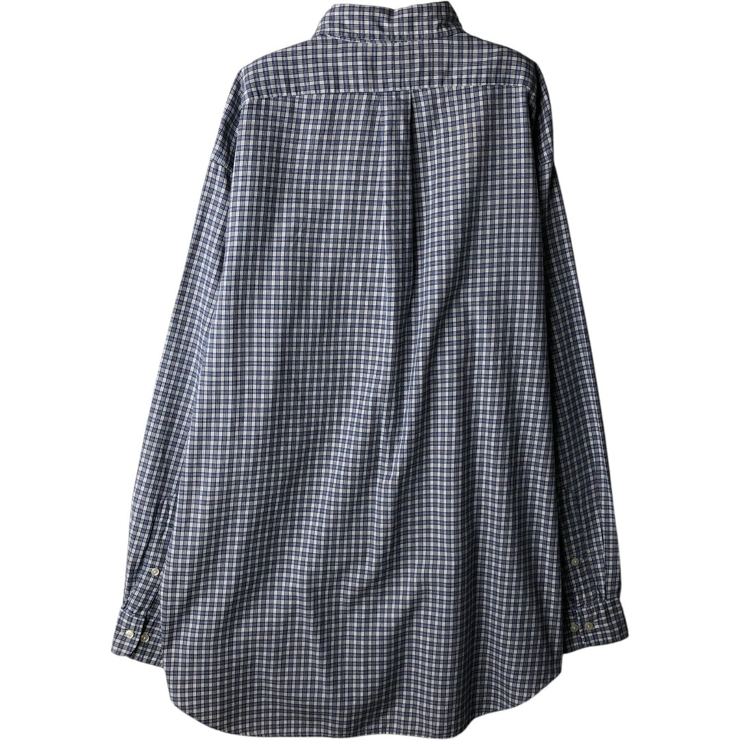 Ralph Lauren YARMOUTH Long Sleeve Button Down Check Shirt Men's XL cotton blue type Vintage Second Hand