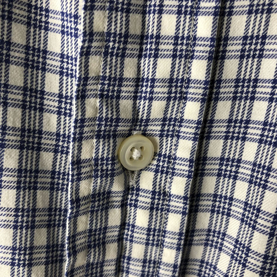 Ralph Lauren YARMOUTH Long Sleeve Button Down Check Shirt Men's XL cotton blue type Vintage Second Hand