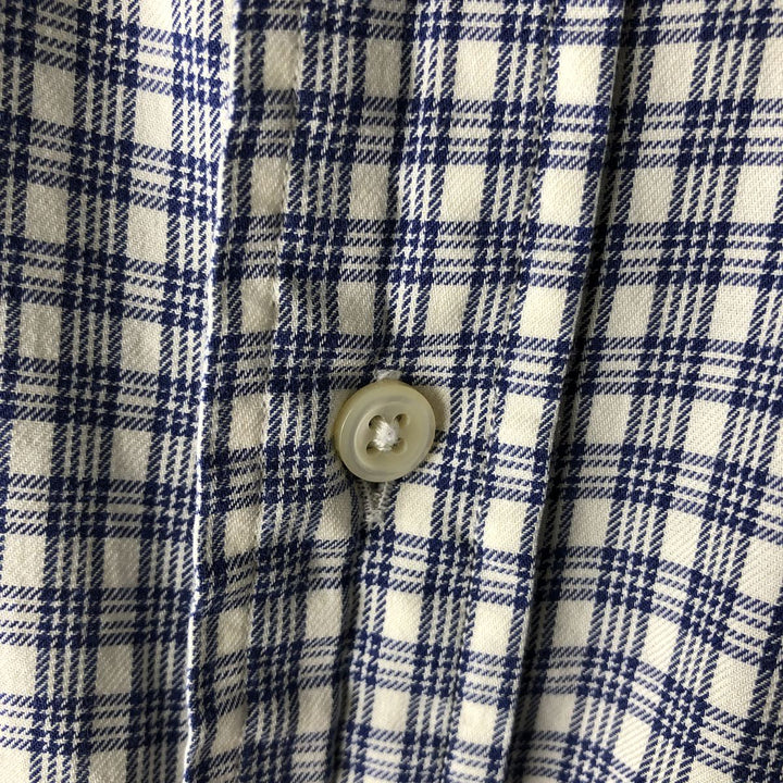 Ralph Lauren YARMOUTH Long Sleeve Button Down Check Shirt Men's XL cotton blue type Vintage Second Hand