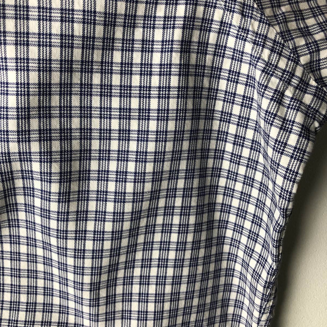 Ralph Lauren YARMOUTH Long Sleeve Button Down Check Shirt Men's XL cotton blue type Vintage Second Hand