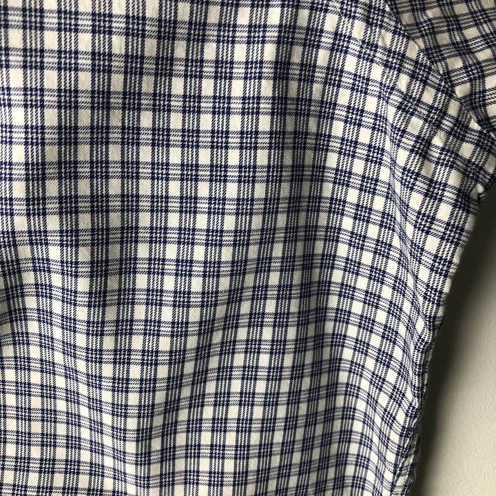 Ralph Lauren YARMOUTH Long Sleeve Button Down Check Shirt Men's XL cotton blue type Vintage Second Hand