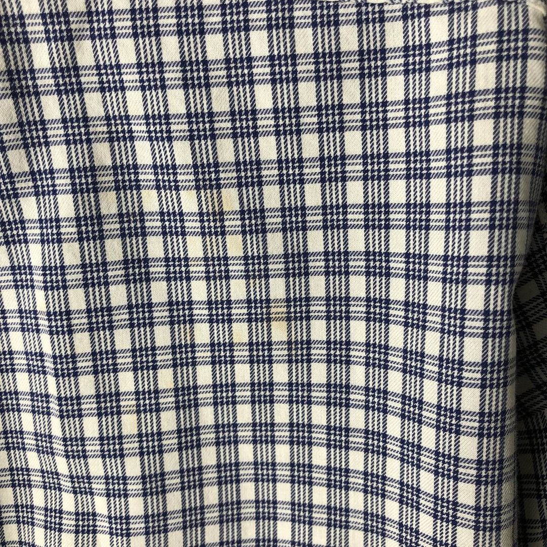 Ralph Lauren YARMOUTH Long Sleeve Button Down Check Shirt Men's XL cotton blue type Vintage Second Hand