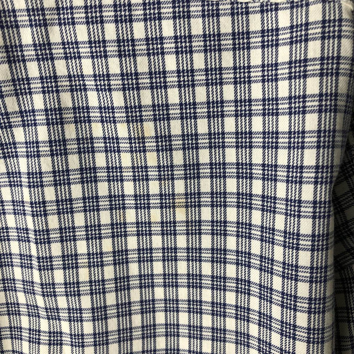 Ralph Lauren YARMOUTH Long Sleeve Button Down Check Shirt Men's XL cotton blue type Vintage Second Hand